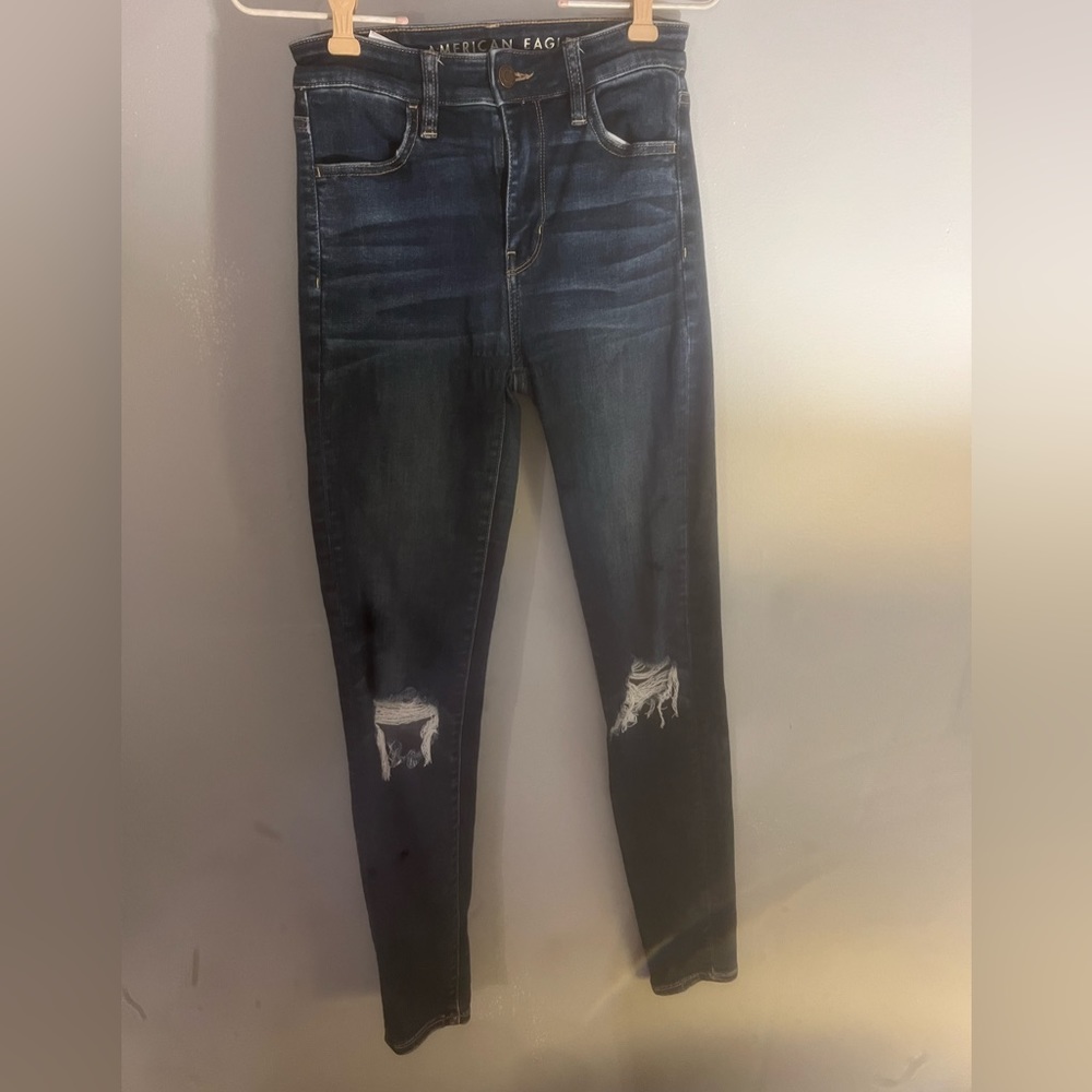American Eagle Straight Leg Super Stretch Jeans Size 0